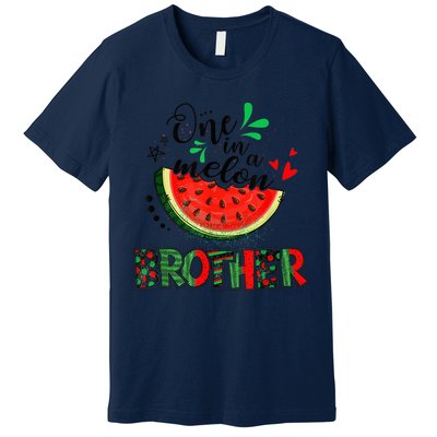One In A Melon Brother Watermelon Family Matching Summer Premium T-Shirt