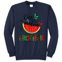One In A Melon Brother Watermelon Family Matching Summer Tall Sweatshirt