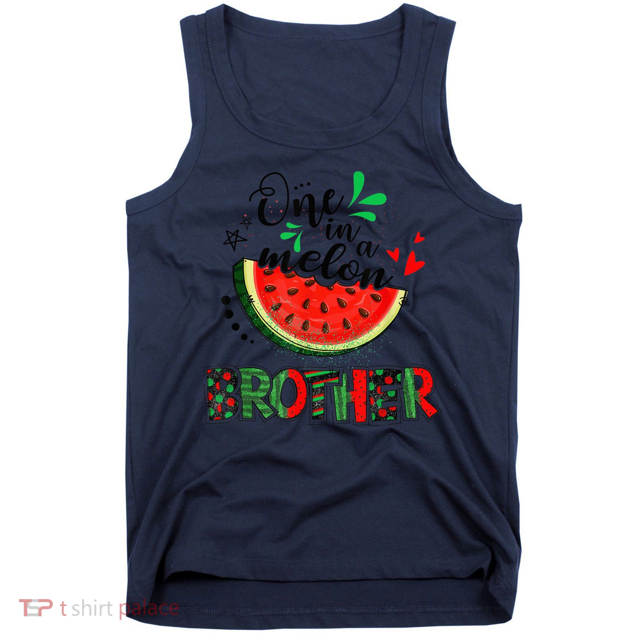 One In A Melon Brother Watermelon Family Matching Summer Tank Top