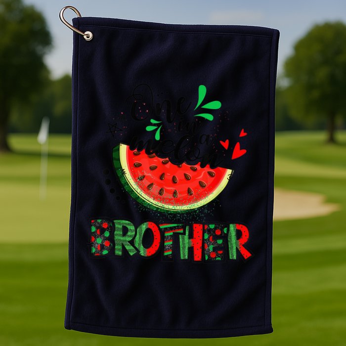 One In A Melon Brother Watermelon Family Matching Summer Golf Towel