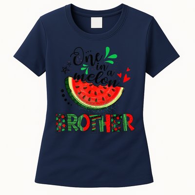 One In A Melon Brother Watermelon Family Matching Summer Womens T-Shirt