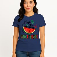 One In A Melon Brother Watermelon Family Matching Summer Womens T-Shirt