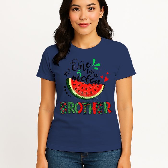 One In A Melon Brother Watermelon Family Matching Summer Womens T-Shirt