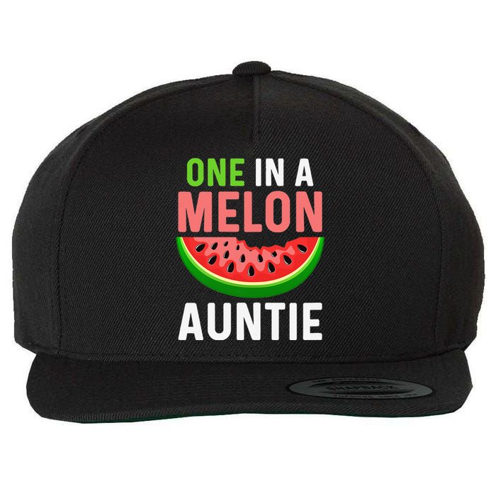 One in a Melon Auntie Wool Snapback Cap