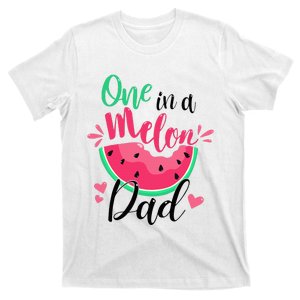 One In A Melon Dad Summer Birthday Party Matching Family T-Shirt