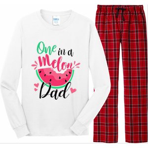 One In A Melon Dad Summer Birthday Party Matching Family Long Sleeve Pajama Set