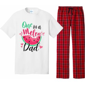 One In A Melon Dad Summer Birthday Party Matching Family Pajama Set