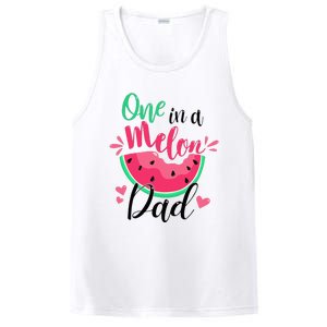 One In A Melon Dad Summer Birthday Party Matching Family PosiCharge Competitor Tank