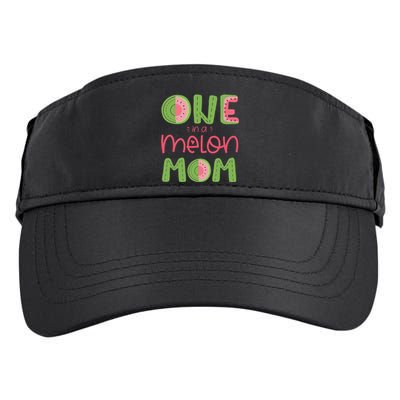 One In A Melon Mom Cute Watermelon First Birthday Adult Drive Performance Visor