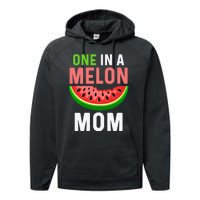 One in a Melon Mom Mothers Day Performance Fleece Hoodie