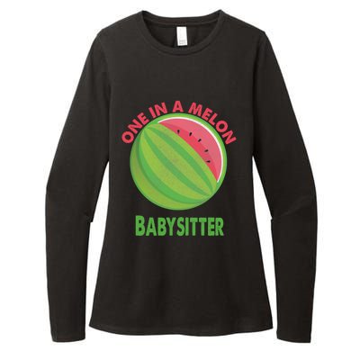 One In A Melon Sitter Watermelon Retiret Cute Gift Womens CVC Long Sleeve Shirt