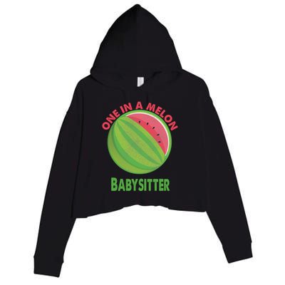 One In A Melon Sitter Watermelon Retiret Cute Gift Crop Fleece Hoodie