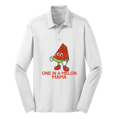 One In A Melon Mama Silk Touch Performance Long Sleeve Polo