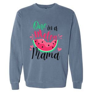 One In A Melon Mama Summer Birthday Party Matching Family Garment-Dyed Sweatshirt