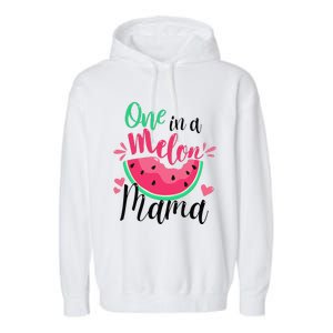 One In A Melon Mama Summer Birthday Party Matching Family Garment-Dyed Fleece Hoodie