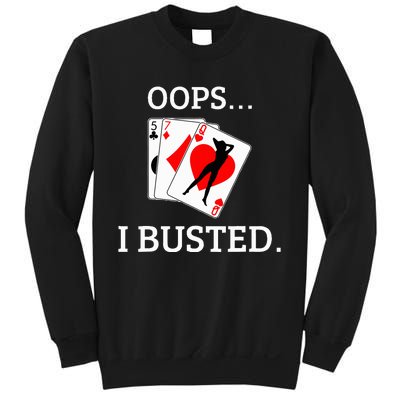 Oops I Busted Blackjack Sexy Queen Of Hearts Sweatshirt