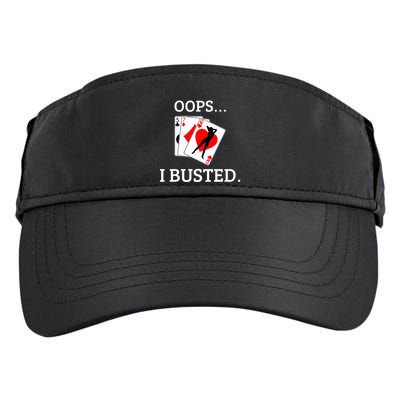 Oops I Busted Blackjack Sexy Queen Of Hearts Adult Drive Performance Visor