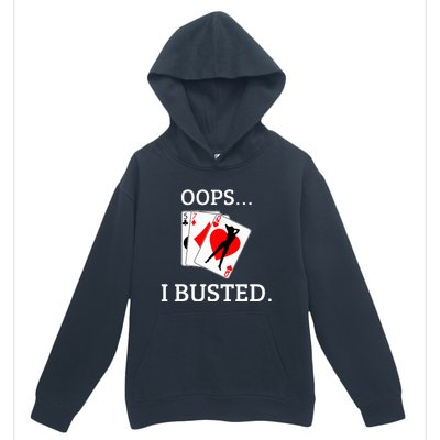 Oops I Busted Blackjack Sexy Queen Of Hearts Urban Pullover Hoodie