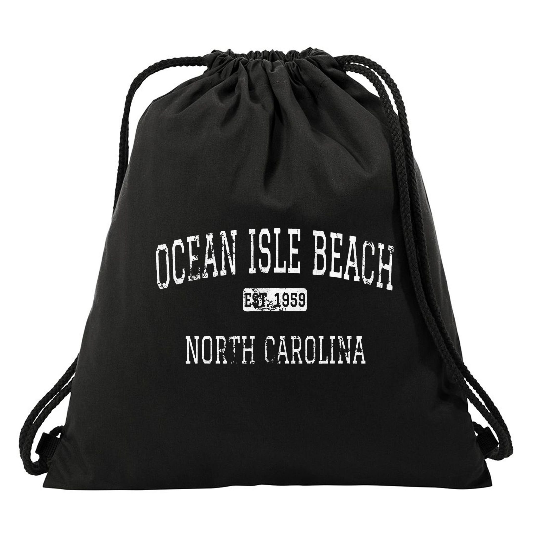 Ocean Isle Beach North Carolina Nc Vintage Drawstring Bag