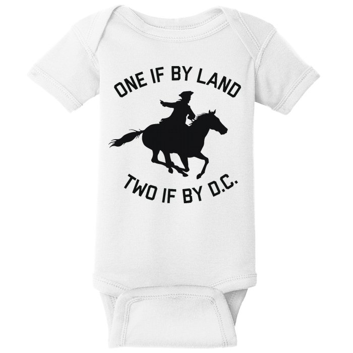 One If By Land, Two If By D.c. Paul Revere Tyranny Warning Baby Bodysuit