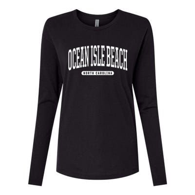 Ocean Isle Beach North Carolina Womens Cotton Relaxed Long Sleeve T-Shirt