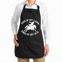 One If By Land, Two If By D.c. Paul Revere Tyranny Warning Full-Length Apron With Pockets