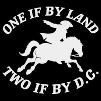 One If By Land, Two If By D.c. Paul Revere Tyranny Warning Full-Length Apron With Pockets