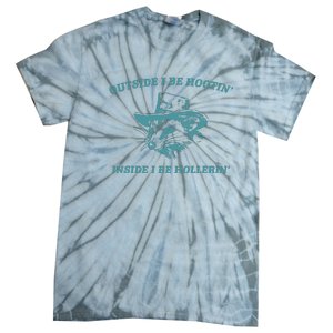 Outside I Be Hootin Raccoon Tie-Dye T-Shirt