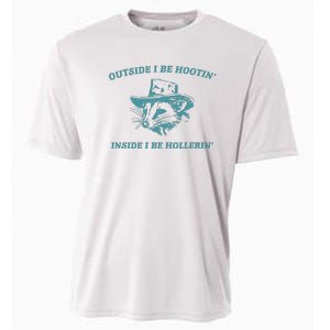 Outside I Be Hootin Raccoon Cooling Performance Crew T-Shirt