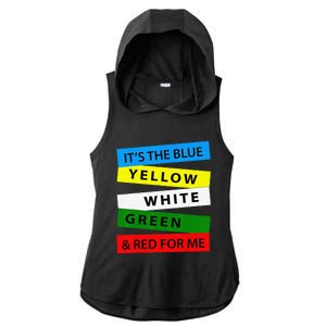 OES It's Blue Yellow White Green Red For Me Mother's Day Ladies PosiCharge Tri-Blend Wicking Draft Hoodie Tank