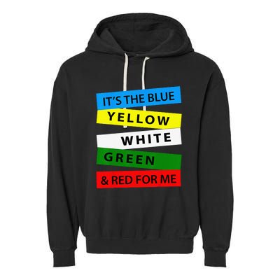 OES It's Blue Yellow White Green Red For Me Mother's Day Garment-Dyed Fleece Hoodie