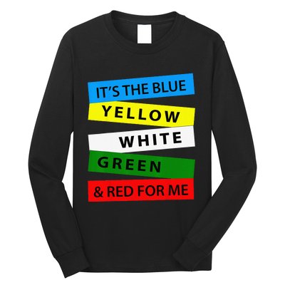 OES It's Blue Yellow White Green Red For Me Mother's Day Long Sleeve Shirt