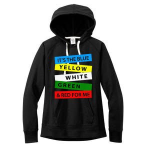 OES It's Blue Yellow White Green Red For Me Mother's Day Women's Fleece Hoodie