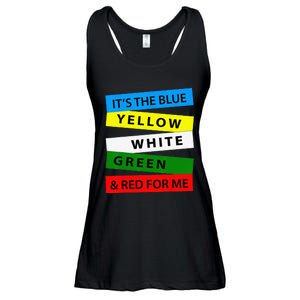 OES It's Blue Yellow White Green Red For Me Mother's Day Ladies Essential Flowy Tank