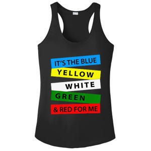 OES It's Blue Yellow White Green Red For Me Mother's Day Ladies PosiCharge Competitor Racerback Tank