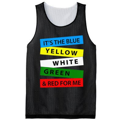 OES It's Blue Yellow White Green Red For Me Mother's Day Mesh Reversible Basketball Jersey Tank