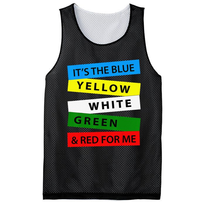 OES It's Blue Yellow White Green Red For Me Mother's Day Mesh Reversible Basketball Jersey Tank