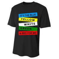 OES It's Blue Yellow White Green Red For Me Mother's Day Performance Sprint T-Shirt