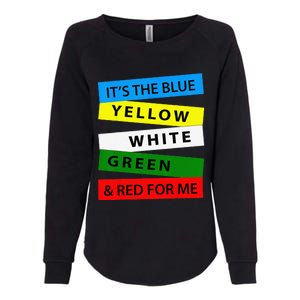 OES It's Blue Yellow White Green Red For Me Mother's Day Womens California Wash Sweatshirt