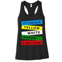 OES It's Blue Yellow White Green Red For Me Mother's Day Women's Racerback Tank