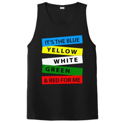 OES It's Blue Yellow White Green Red For Me Mother's Day PosiCharge Competitor Tank