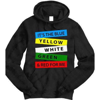 OES It's Blue Yellow White Green Red For Me Mother's Day Tie Dye Hoodie