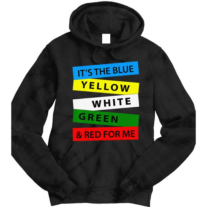 OES It's Blue Yellow White Green Red For Me Mother's Day Tie Dye Hoodie