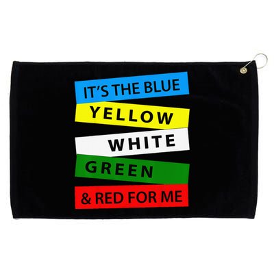 OES It's Blue Yellow White Green Red For Me Mother's Day Grommeted Golf Towel