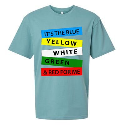 OES It's Blue Yellow White Green Red For Me Mother's Day Sueded Cloud Jersey T-Shirt