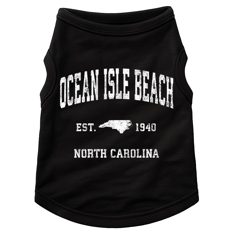Ocean Isle Beach North Carolina Nc Vintage Athletic Sports Doggie Tank