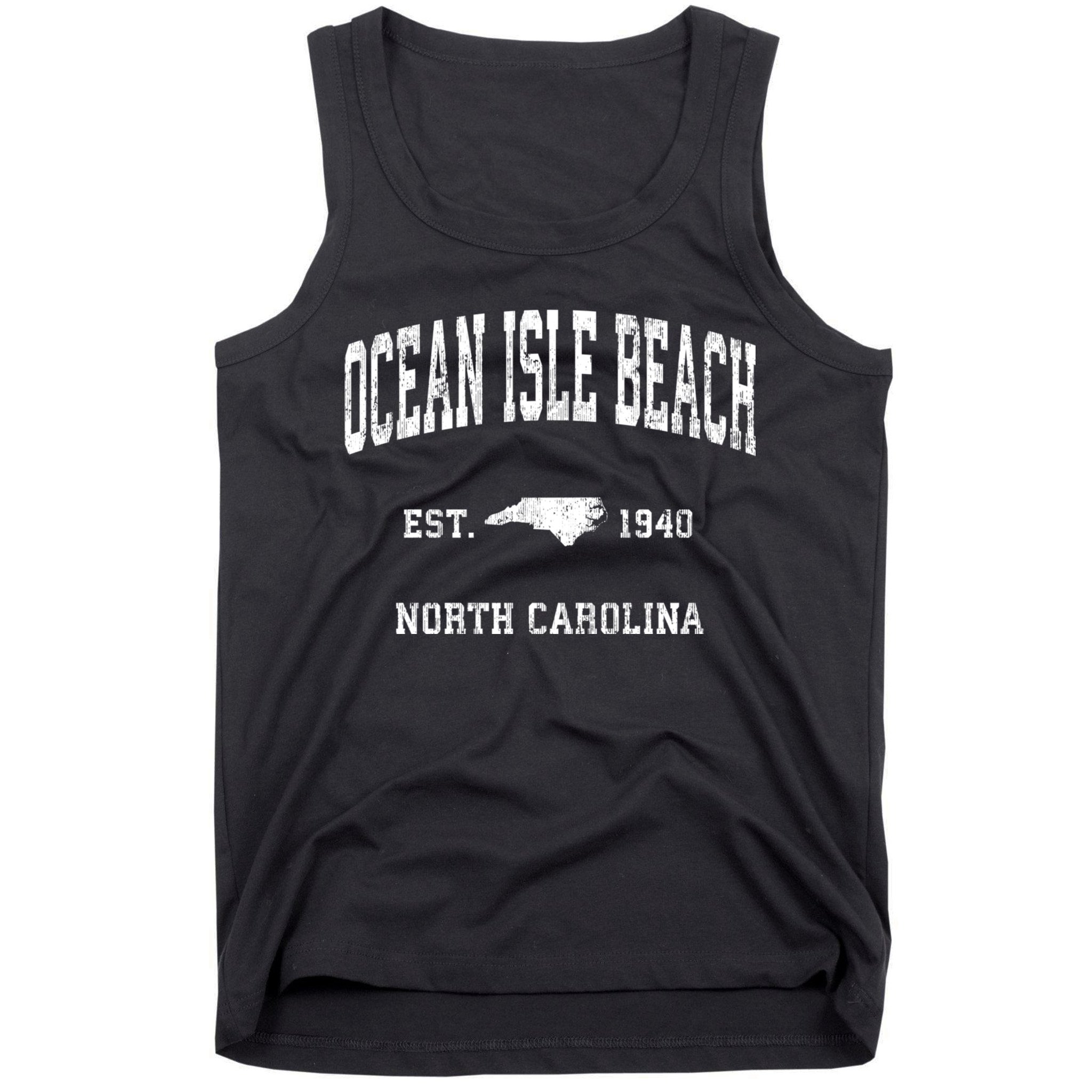 Ocean Isle Beach North Carolina Nc Vintage Athletic Sports Tank Top