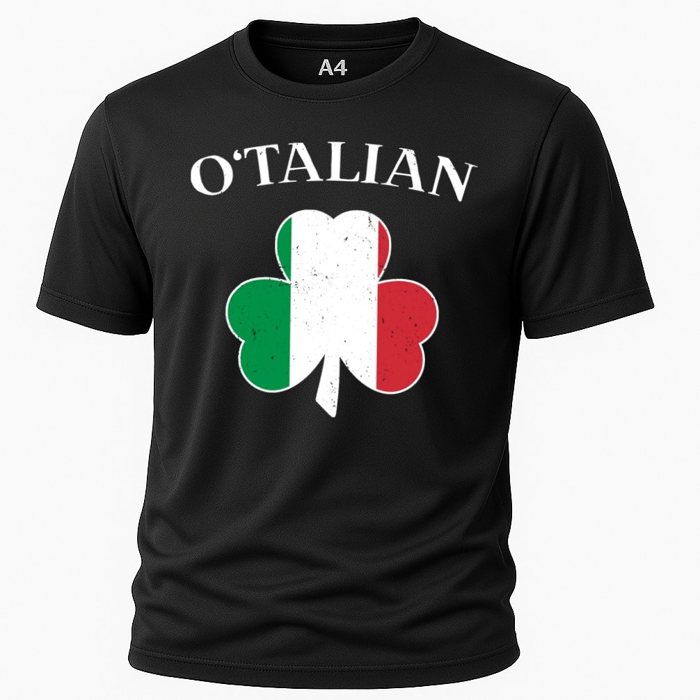 O Italian Clover St Patrick's Day Cooling Performance Crew T-Shirt