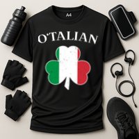 O Italian Clover St Patrick's Day Cooling Performance Crew T-Shirt