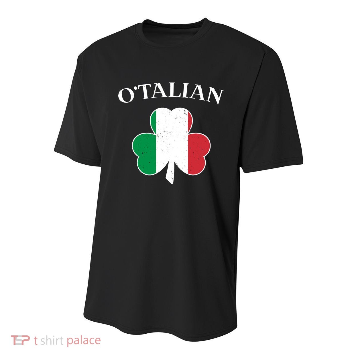 O Italian Clover St Patrick's Day Youth Performance Sprint T-Shirt
